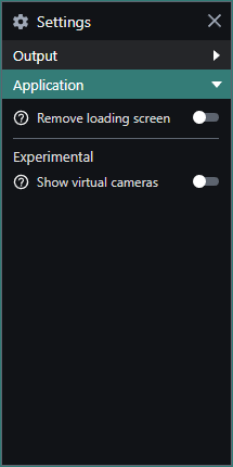 XSplit VCam Settings sidebar