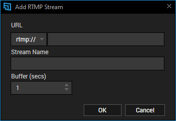 Add RTMP Stream window
