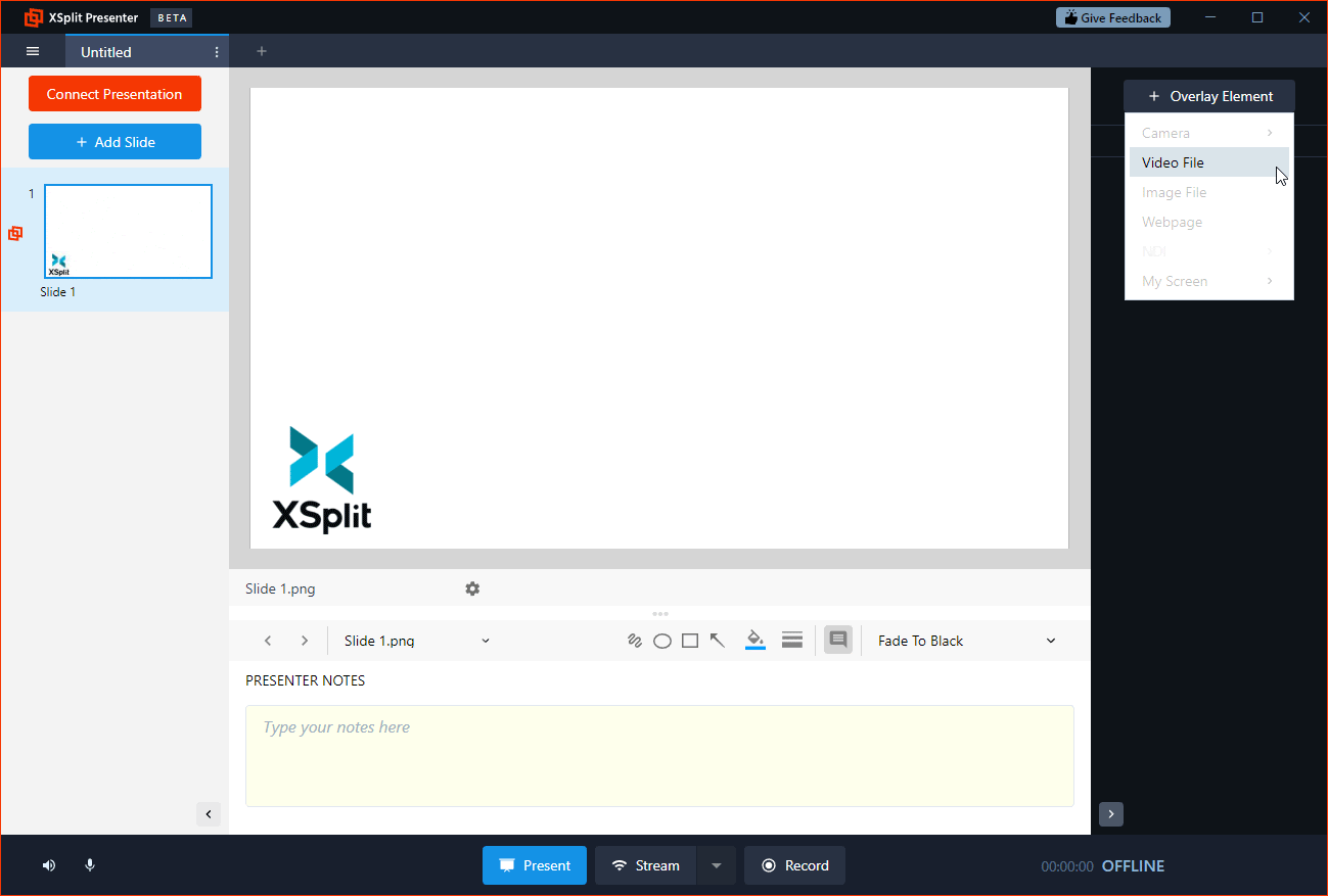 XPT Adding a video as a new overlay element