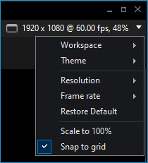 XBC Stage options snap grid is checked