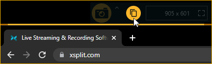Copy image icon in XCT