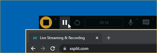 XCT Pause option while recording