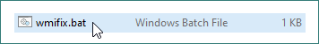 running the wmifix.bat process