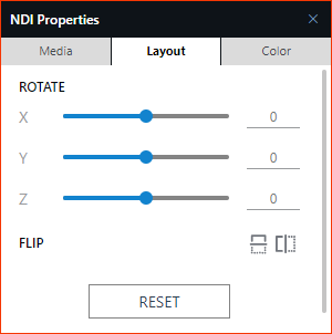 XPT NDI Properties layout tab and features