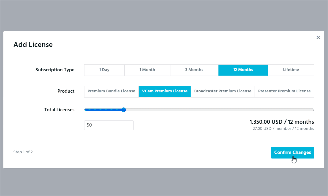 Add Domain purchase process